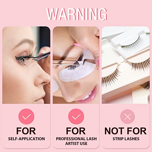 Inmiss Sensitive Lash Extension Glue No Fume 2-3 Sec Drying Diy Individual Eyelash Glue For Self Application, Primary, Professional Lash Artist, Black Adhesive For Cluster Lashes - 0.34Fl.oz / 10 Ml #TOP6