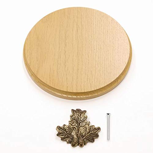 GTK Angebot Keilerschild rund Eiche hell AF 17 cm mit Eichenlaub Deckblatt Keilerbrett Gewaffbrett Trophäenschild