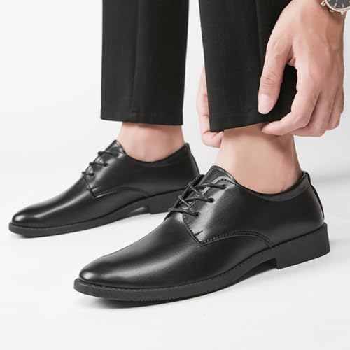 Men's Leather Tuxedo Dress Shoes Classic Lace-up Formal Oxford Dress Casual Work Office Comfortable Business Shoes2