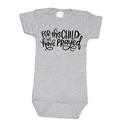 Surprise Pregnancy Announcement Grandparents Christian (Heather Grey 0-3 Months)