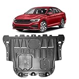 Front Engine Splash Shield Fit for VW Jetta 2019 2020 2021 2022 2023 2024 Engine Case Guards Suitable for VW Jetta GLI 2019-2023 Under Engine Cover Mud Flaps Directly Replace Original One Black