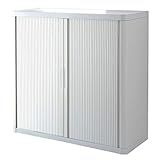 Paperflow Rollladenschrank EASYOFFICE | 2 Fachböden | HxBxT 1040 x 1100 x 415 mm | Weiß-Weiß