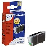 Pelikan Pelikan 4106605 C44 Tintenpatrone schwarz (Gr. 151, mit Chip); ca. 2.185 Seiten, Inhalt 9 ml; ersetzt Canon CLI-526 bk für Pixma IP 4850, IP 4950, IX 6550, MG 5150, MG 5250, MG 5340, MG 5350, MG 6150, MG 6250, MG 8150, MG 8240, MG 8250, MX 715, MX 885, MX 895