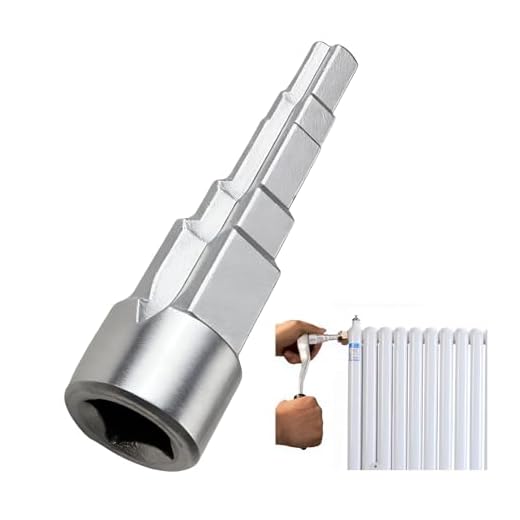 GEU Llave Radiador Escalonada Universal 1/2 Pulgadas 5 Niveles para Fontanería Calefacción Llave Montaje Radiadores con Cuadrado Interior Deal para Instalación Mantenimiento