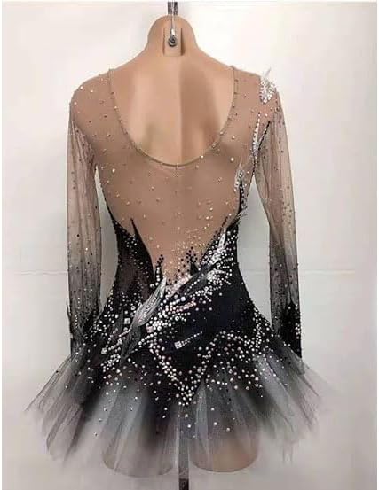 Women's Ice Figure Skating Competition Dress Long Sleeve Skating Costume Girls' Professional Gymnastics Leotards