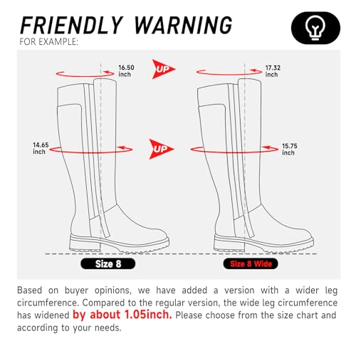 Women's Flat Low Heel Knee High Boot Fashion Extra Wide Calf Boots Side Zip Stretch Winter Booties3