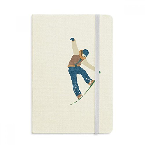 Journal de ski saut A5 couverture souple tissu pour notes et croquis de sports d'hiver