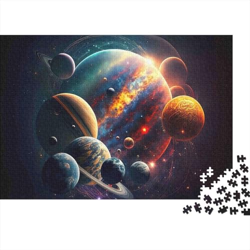 Puzzle de 1000 piezas del sistema solar y planetas para adultos (70x50 cm)