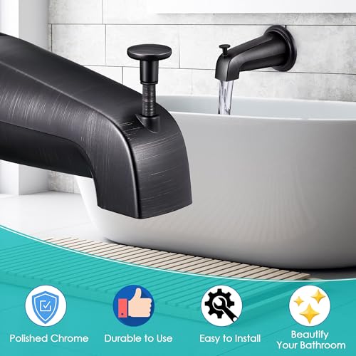 Thread On 5-1/4 Inches Bathroom Tub Spout with Diverter, Oil Rubbed Bronze by Enhon - Used condition - Image 6
