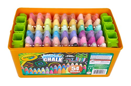 Crayola 54 Count Sidewalk Chalk Bucket with Tools