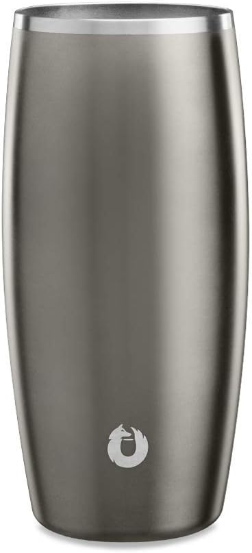 Snowfox Premium Vacuum Insulated Stainless Steel Beer Glass With Lid, Home Bar Accessories, Elegant Bartending, Lightweight Pint Glasses, Sleek Drinkware, Frosty Beverages Stay Cold, 18oz, Blue