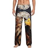 Taille élastique avec cordon de serrage : la taille élastique et le cordon de serrage offrent un ajustement sûr et réglable, ce qui rend ce pantalon de pyjama imprimé aigle facile à porter et à enlever. Parfait pour tout type de corps.