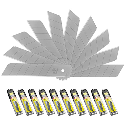 50-Pack 25Mm Utility Knife Blades, Snap Off Knife Blades For Retractable Box Cutters And Knife , Sk5 Blades In Bulk Pack. 10Pc ×5C #TOP7