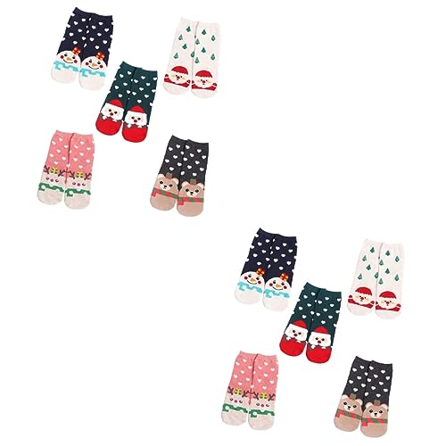 Chaussettes de Noël bonhomme de neige en coffret de 10 paires à offrir