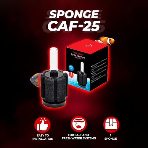 Image of Aquatop Internal Sponge Filter for Aquariums - Suitable for Tanks Up to 25 Gallons, Freshwater and Saltwater Use, Compatible with Air Pumps or Powerheads