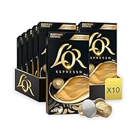 L'OR Espresso Vanilla Coffee - 100 Aluminium Capsules Compatible with Nespresso Machines (10x10 Pods Pack)