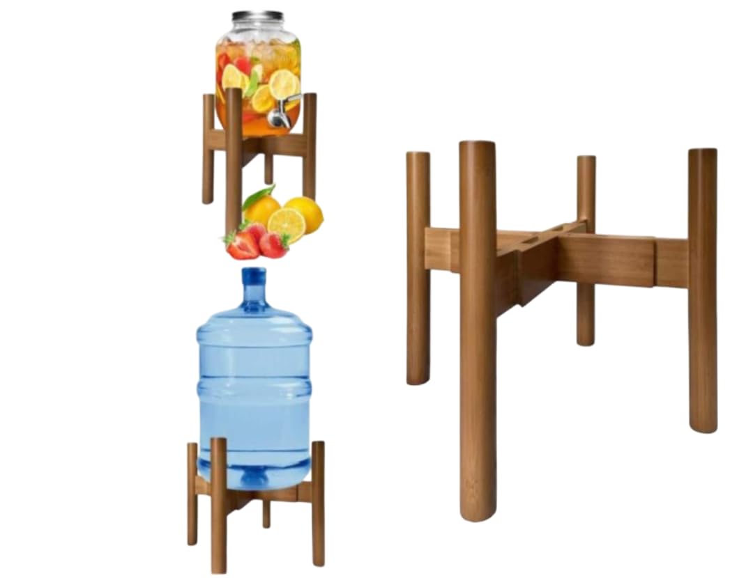 Wooden Water Dispenser Stand | Teak Wood Elevated Stand for Home, Garden, Balcony | Durable, Stable & Space-Saving Design for Home, Office & Events | Space-Saving Functionality |-image-27