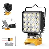Azocek New Upgrade LED Work Light Compatible with Dewalt 20V Battery, 48W 4800LM Flashlight, 20V Battery Cordless Work Light with Low Voltage Protection & Dual USB & Type-C Charging Port (48W)