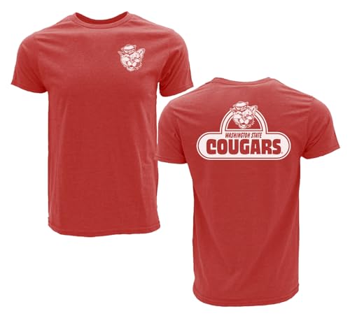 Washington State Cougars NCAA Officially Licensed Bi-Blend T-Shirt Vault, X-Large Team Color