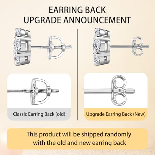 Moissanite Flower Cluster Stud Earrings, Sterling Silver S925 Moissanite Earrings for Men Women, 7-Stone Design2