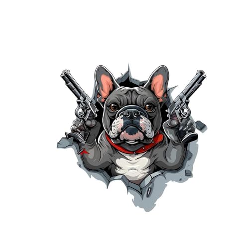 2 calcomanías de perro impermeables y autoadhesivas para parachoques 2