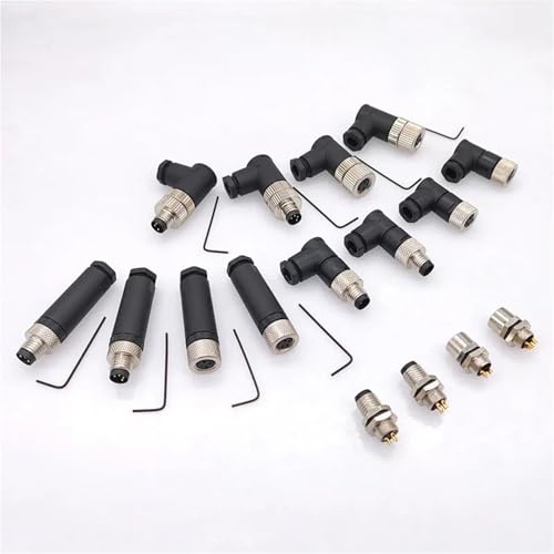 Conector M8 de ángulo recto para una conexión estable de 3 o 4 pines