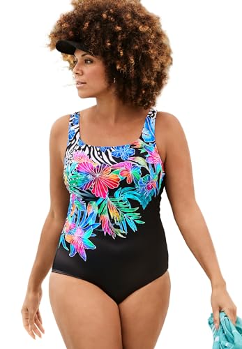Swimsuits For All Women's Tank One Piece Swimsuit (Plus