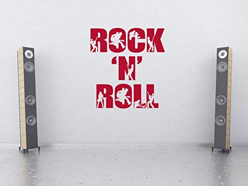 Serie Musical Rock N Roll Cotizaciones Tatuajes De Pared Estilo Simple Arte Etiqueta De La Pared Para La Decoración De La Sala De Estar Del Hogar Murales De Pared De Vinilo 75X80Cm