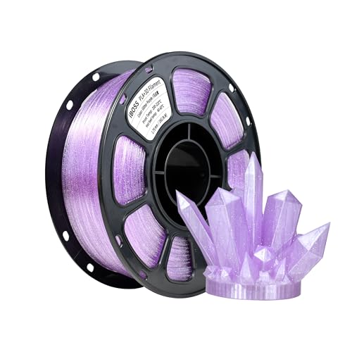 iBOSS Flash lila PLA PLUS Filament, transparent, 3D-Drucker Dünnschichtmaterial, PLA + Filament 1,75 mm Maßgenauigkeit +/- 0,02 mm, geeignet für die meisten FDM 3D-Drucker (Flammpunkt lila)