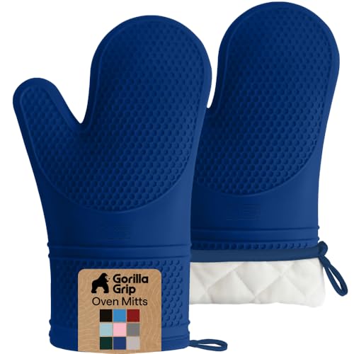 GORILLA GRIP BPA-Free Silicone Oven Mitts Set of 2