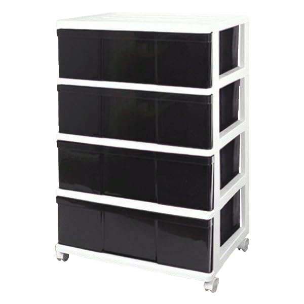 4段引き出し　チェスト 山善 チェスト 木製 ホコリの入りにくい ワイド 4段 幅54 奥行42