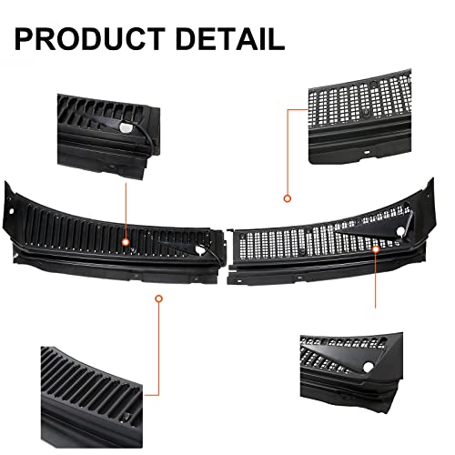 image for ECOTRIC Windshield Wiper Cowl Cover Panel Compatible with 1999-2007 Fo