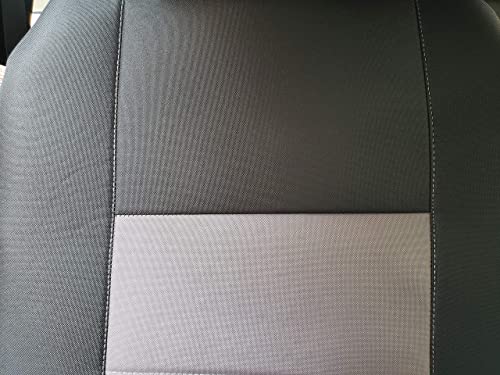 Itailormaker Canvas Seat Covers For Cars Trucks Suvs, Black Grey Waterproof Protectors Universal Fit Airbag Compatible, Front Set W/Separate Headrest Covers #TOP1