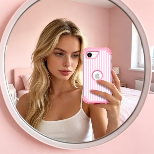 Coque iPhone 17e 16e protection robuste hybride silicone rose 6,1"