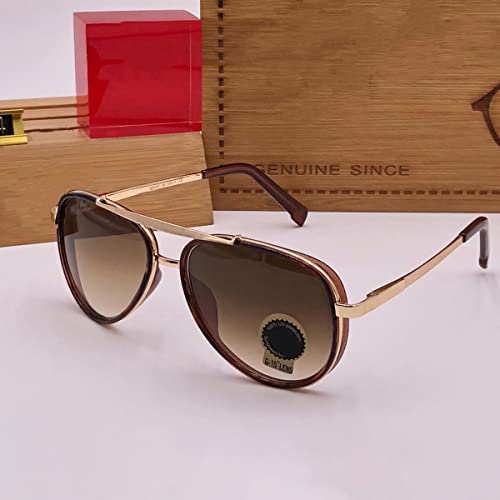 Image of Louis Kouros Cherokee Aviator Classic Trendy 4414 sunglasses | Mirror Lens | 400 UV Protected | For Men's Women's | Medium | 58mm Lens Width