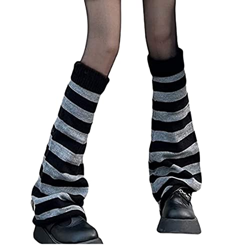 Longyangqk Scaldamuscoli da donna Calze lunghe in maglia gotica Leggings Ghette Ginocchio Polsino invernale Calzino alla caviglia