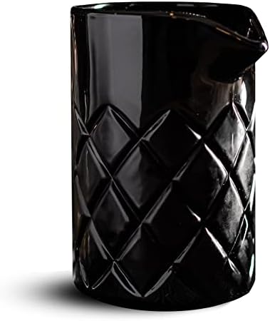 Amehla Cocktail Mixing Glass - Black Bar Mixer Pitcher, Thick and Weighted for Stirred Cocktails, 17-ounce / 500ml - Thumbnail 2