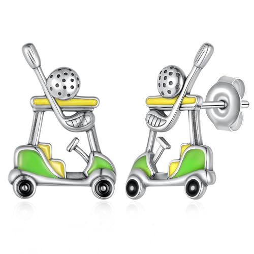 Golf Earrings 925 Sterling Silver Golf Jewelry Sports Jewelry Gifts for Women