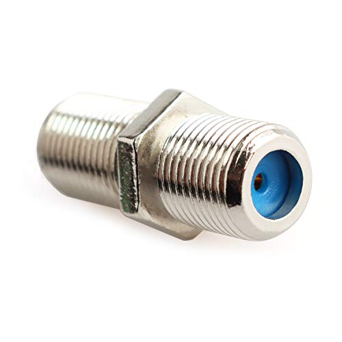 Pasow F81 Barrel Connectors High Frequency 3GHz Female to Female F-Type Adapter Couplers (10 pcs, Silver) - Thumbnail 3