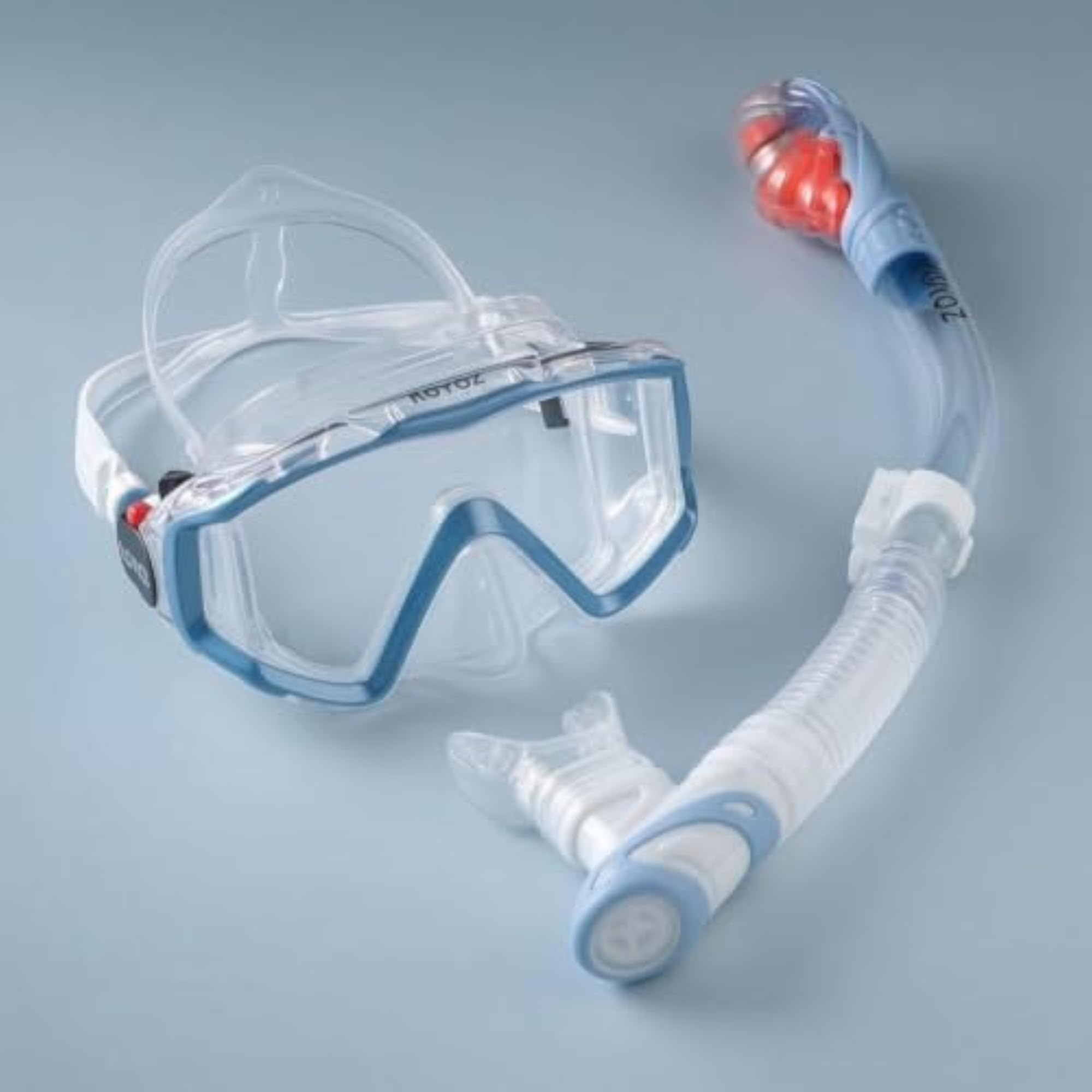 Adjustable Snorkel Mask with Dry-Top Snorkel Comfortable Gear