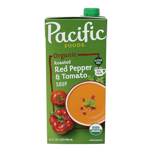 Pacific Natural, Organic Creamy Roasted Pepper & Tomato Soup, 32 Fl Oz