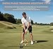 tzvvi Golf Alignment Stick Holder, Golf Training Aid Teaching Equipment for Aiming, for Aiming, Putting, Full Swing Trainer, Posture Corrector, Golf Swing Trainer with Metal Sticks (Black)