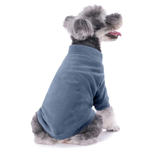 GYALAPERI Dog Sweater, 3 Pack Dog Sweaters for Small Dogs Girl Boy, Ultra Soft Warm Puppy Clothes Dog Coat for Winter (Gray+Azure+Navy, Medium) - Image 6