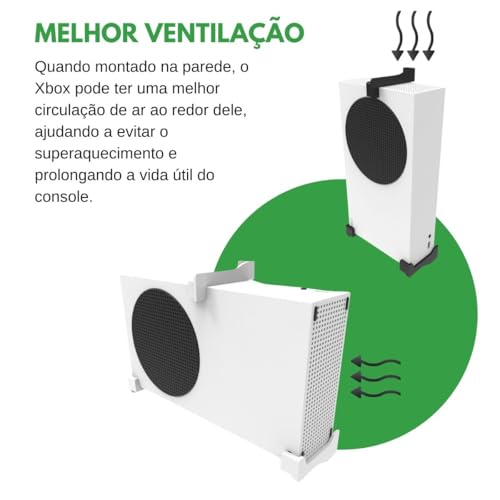 Suporte De Parede Compatível com Xbox Series S Preto