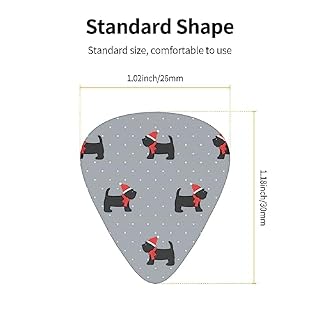 Médiators de Noël en forme de chiens mignons – 12 médiators tendance et durables dans une boîte pour ukulélé guitare électrique basse - Les Beatles, Paul McCartney, John Lennon, RIngo Starr, George Harrison Médiators de Noël en forme de chiens mignons - 12 médiators tendance et durables dans une boîte pour ukulélé guitare électrique basse – Image 4