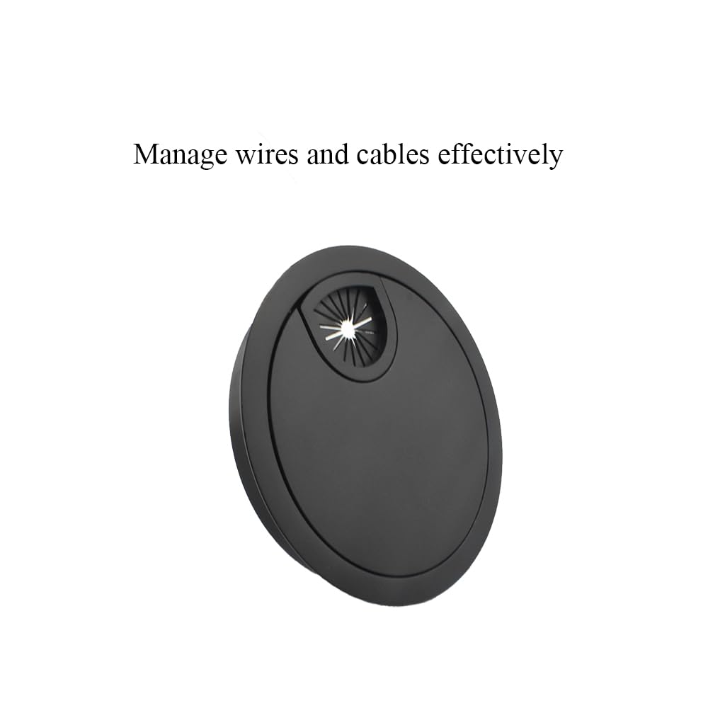 Snapklik.com : 1Pcs 315Inch/80mm Black Zinc Alloy Desk Grommet Wire ...