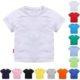Undershirt for Boys Girls Short Sleeve T-Shirt Kids Soft Cotton Crewneck Tees Toddler Solid Undershirt (Grey, 5-6 Years)