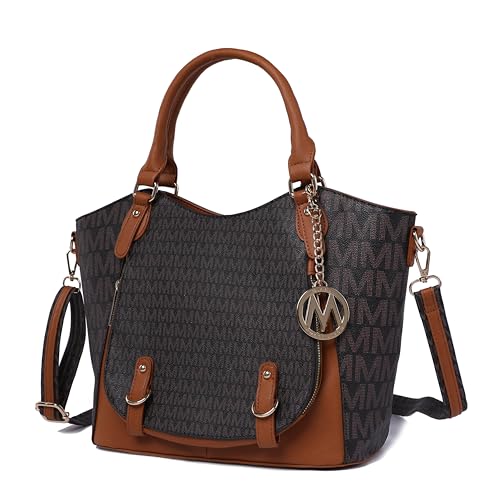 MKF Collection Shoulder Bag for Women, PU Leather Pocketbook Top-Handle Crossbody Purse Tote Satchel Handbag By Mia K