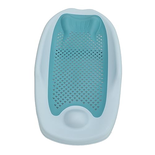 Support de bain bébé pliable et robuste avec structure ergonomique bleue pour nouveau-né