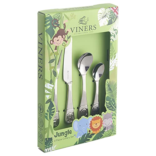 Oneida Viners Jungle Couverts enfants Coffret cadeau 4 pièces